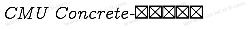 CMU Concrete字体转换